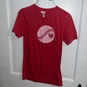 Red Baseball Fan Tee